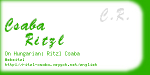 csaba ritzl business card